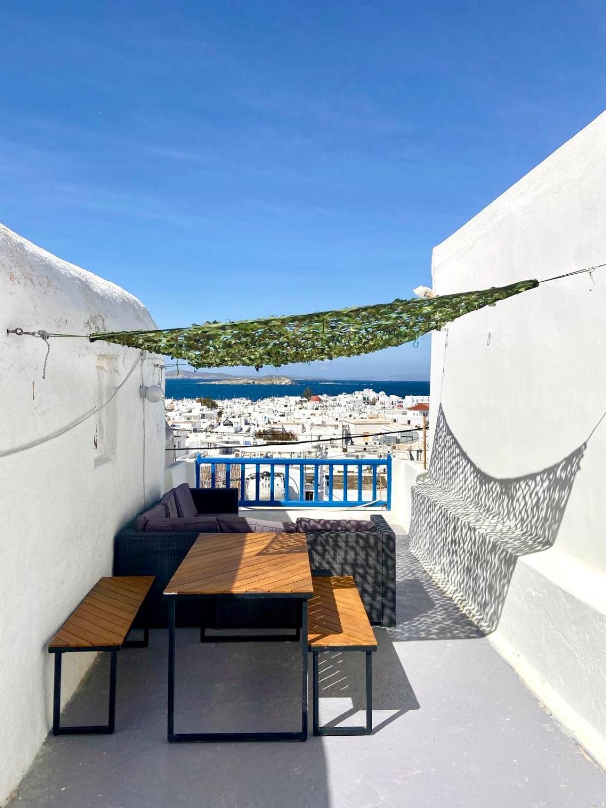 Elenitas Town House With Veranda And Sea View Mykonos Town Exteriör bild
